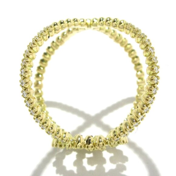 Auth GUCCI GG Running - 18K Yellow Gold Diamond Ring - Picture 4 of 6